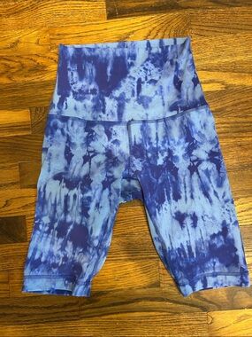 lululemon athletica Blue Tie-Dye High-Rise Athletic Shorts